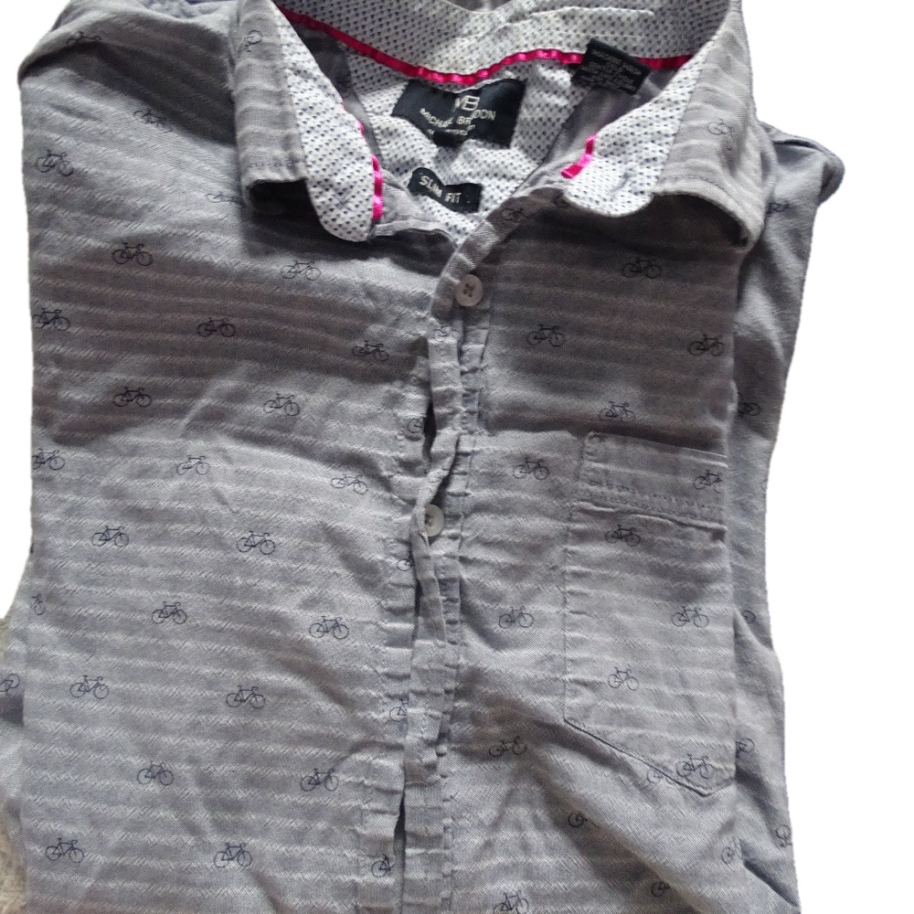 MICHAEL BRANDON SLIM FIT SIZE M SHORT SLEEVED BUTTON DOWN SHIRT
